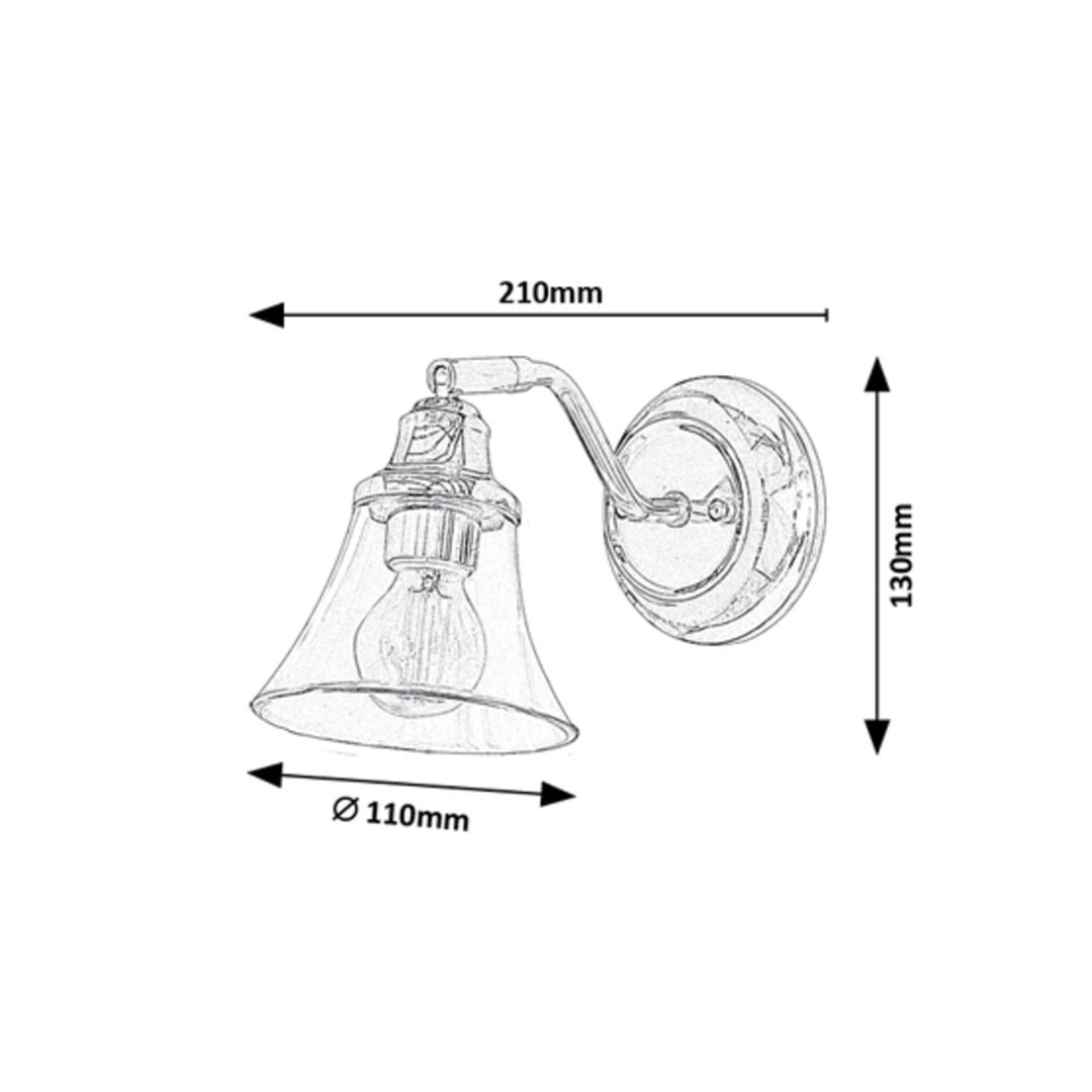 Kúpeľňová nástenná lampa RABALUX ANTOINE 3207 E14 IP44, 2 ks