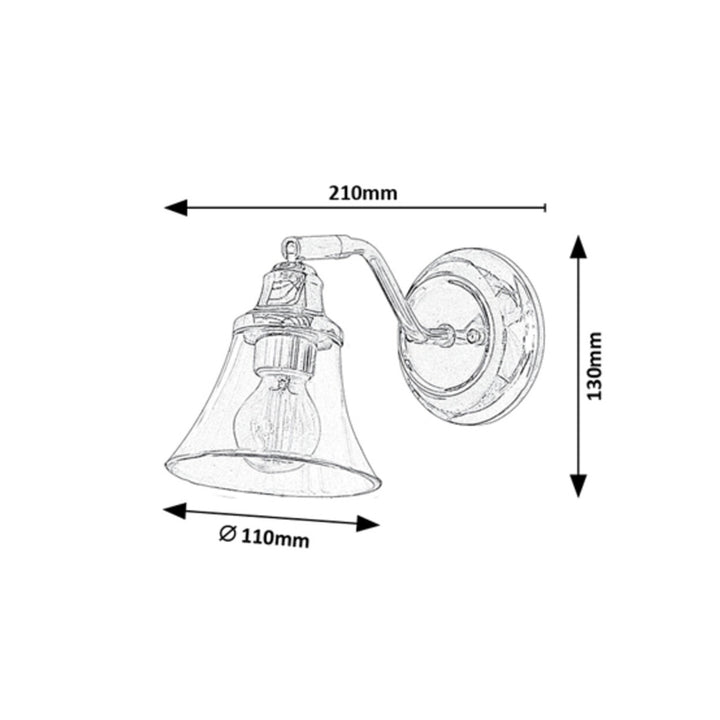 Kúpeľňová nástenná lampa RABALUX ANTOINE 3207 E14 IP44, 2 ks