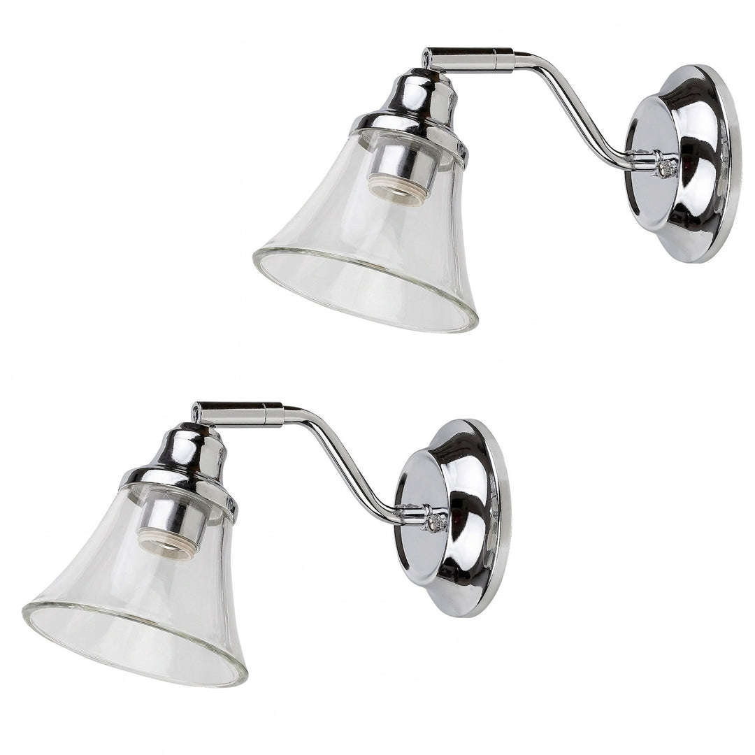 Kúpeľňová nástenná lampa RABALUX ANTOINE 3207 E14 IP44, 2 ks