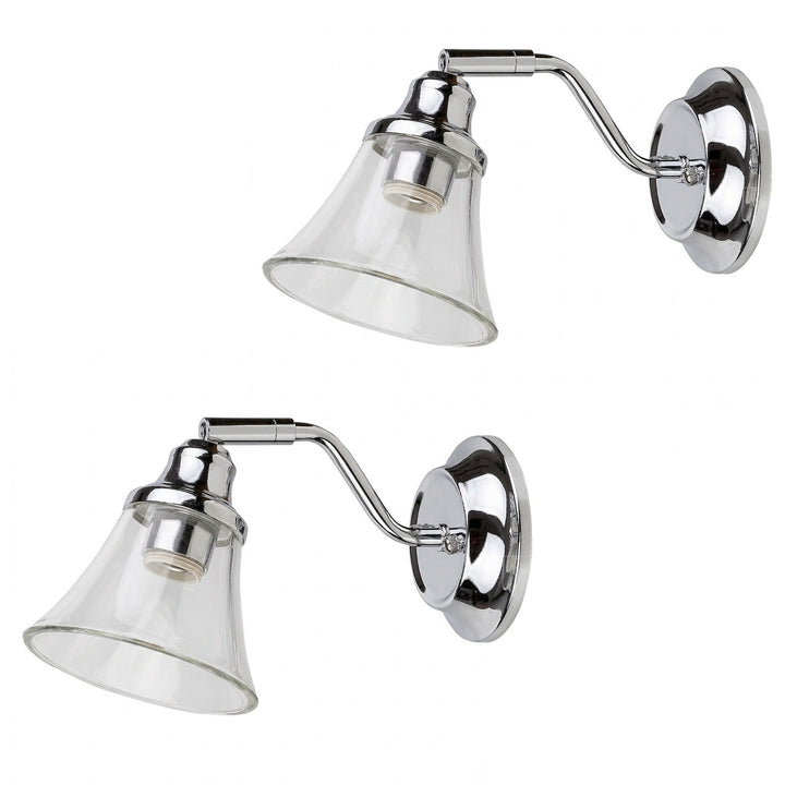 Kúpeľňová nástenná lampa RABALUX ANTOINE 3207 E14 IP44, 2 ks