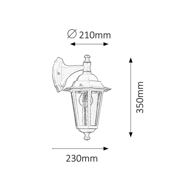 Vonkajšia lampa Velence Rabalux 8201, biela, E27, max. 60 W, klasický štýl, 2 ks