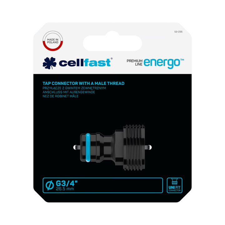Prípojka s vonkajším závitom Cellfast ENERGO G3/4''