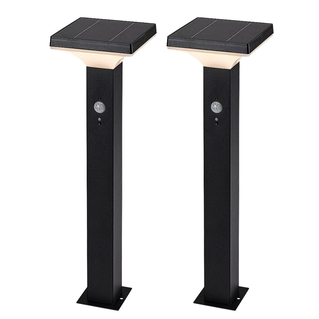 Lampa Rabalux, vonkajšia, solárna, stojaca, LED 4 W, IP44, čierna, Geleen, 2 ks