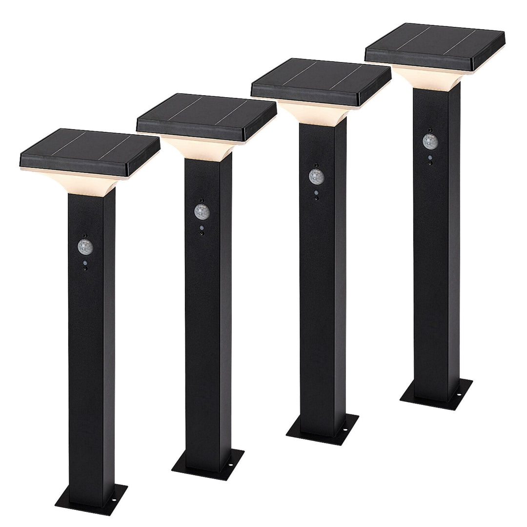 Lampa Rabalux, vonkajšia, solárna, stojaca, LED 4 W, IP44, čierna, Geleen, 4 kusy