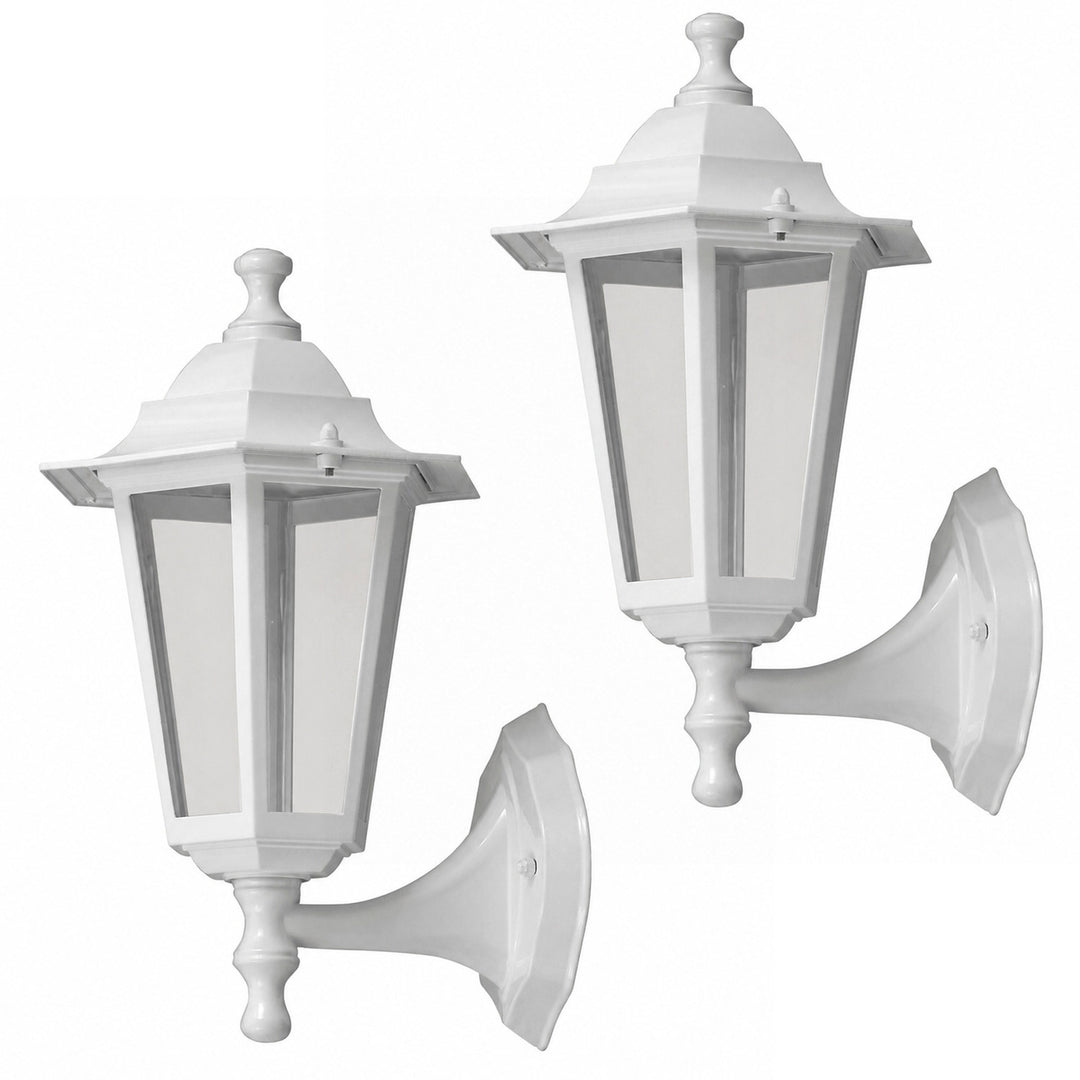 Nástenná lampa Rabalux, vonkajšia, IP43, E27, max. 60 W, biela, Velence, 2 ks
