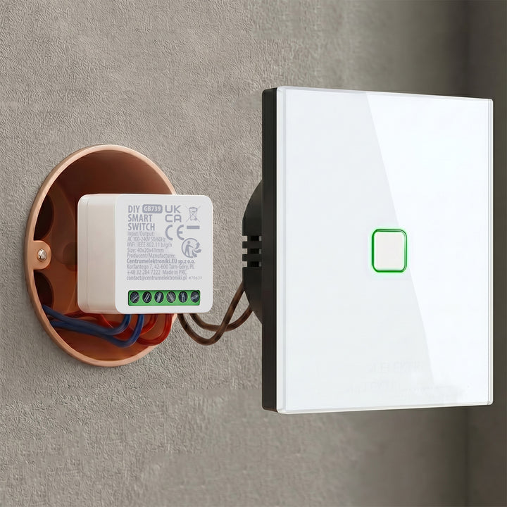 Zápustný WiFi relé GreenBlue, Android/iOS/Alexa/Google Home, 100–240 V striedavého prúdu, 50/60 Hz, max. 16 A, pre LED 150 W, GB739, 3 kusy
