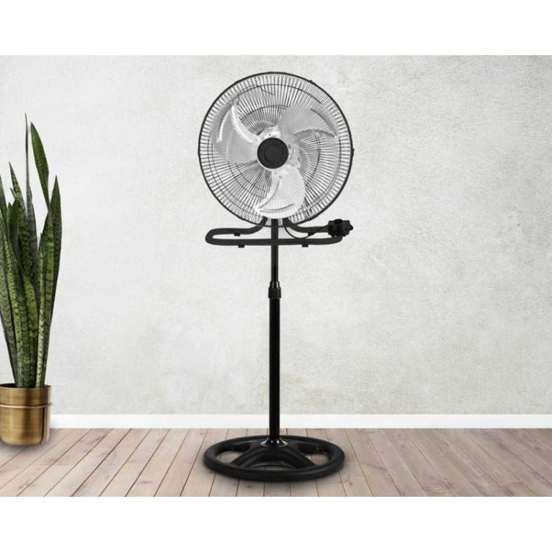 Stojací ventilátor LTC, 18", čierny, nastaviteľná výška, výkon 50 W, LXWT04C