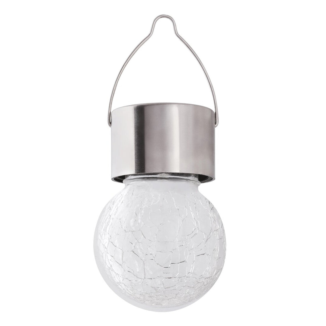 Solárna lampa Rabalux Yola, 1 lm, IP44, farba saténový chróm, LED 0,06 W, 7850