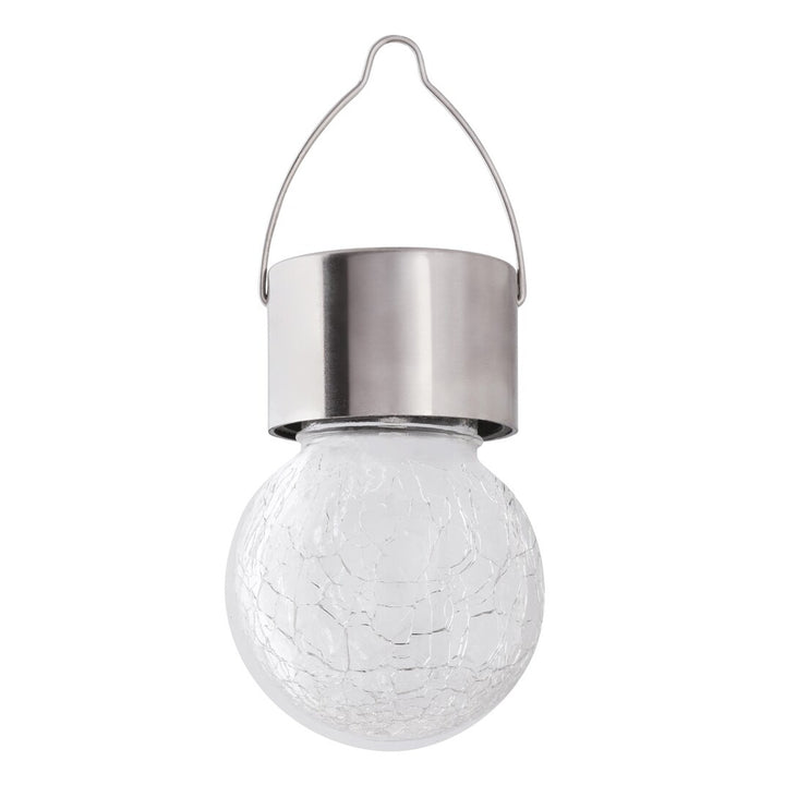 Solárna lampa Rabalux Yola, 1 lm, IP44, farba saténový chróm, LED 0,06 W, 7850