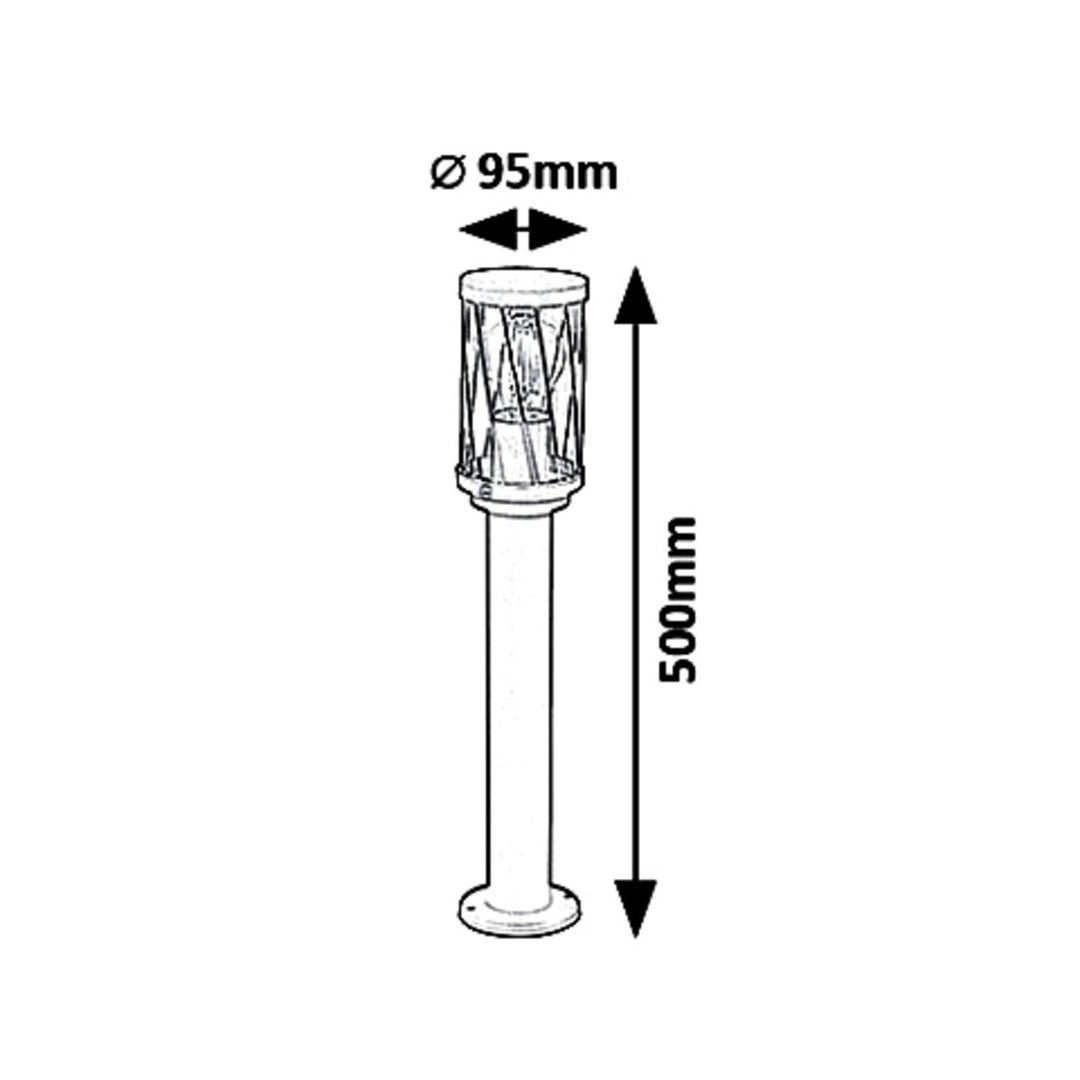 Záhradná stojaca lampa Rabalux Budapest, IP44, hnedá, závit E27, max. 40 W, 8889