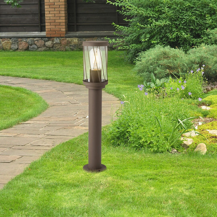 Záhradná stojaca lampa Rabalux Budapest, IP44, hnedá, závit E27, max. 40 W, 8889