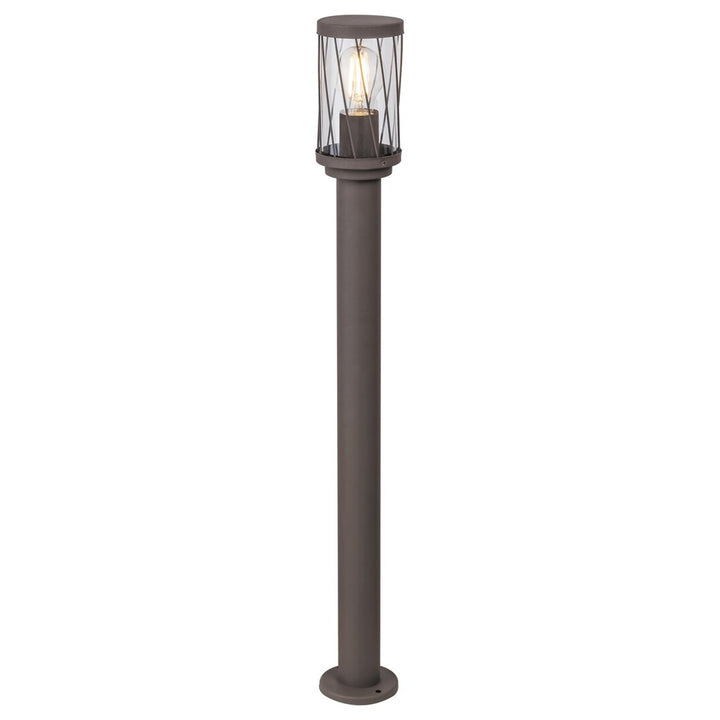 Záhradná stojaca lampa Rabalux Budapest, IP44, hnedá, závit E27, max. 40 W, 8890