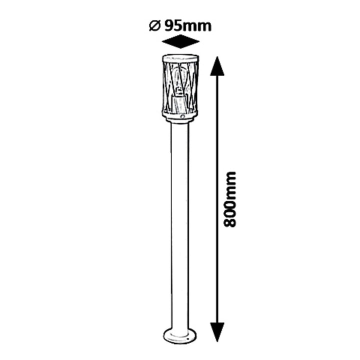 Záhradná stojaca lampa Rabalux Budapest, IP44, hnedá, závit E27, max. 40 W, 8890