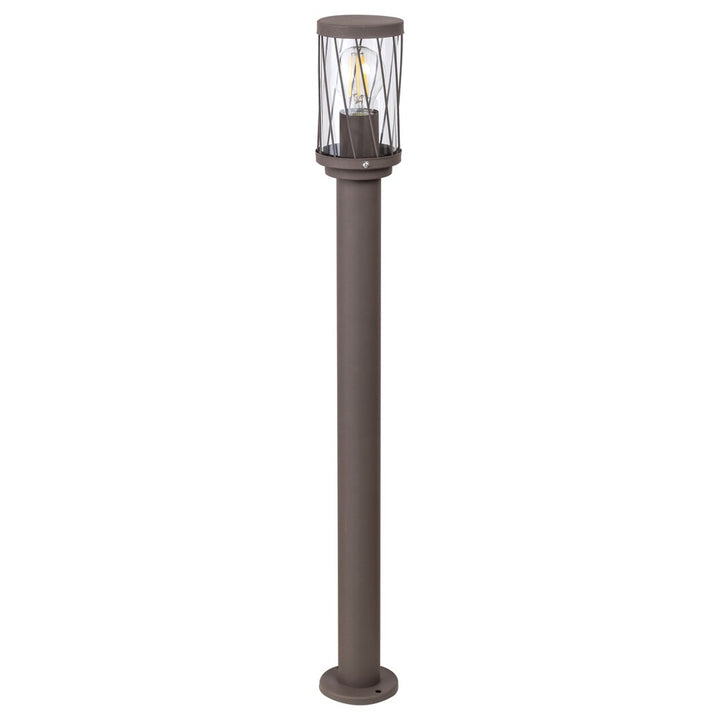 Záhradná stojaca lampa Rabalux Budapest, IP44, hnedá, závit E27, max. 40 W, 8890
