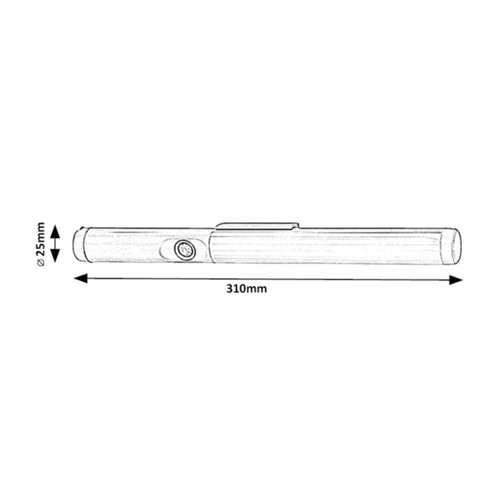 Podskriňová lampa Rekar, 180 LM, IP20, strieborná, LED 3 W, 78031