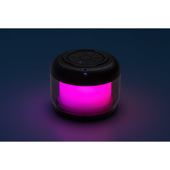 Stolná lampa Rabalux Radelia, Bluetooth reproduktor, RGB, čierna, IP20, akumulátor, 76110
