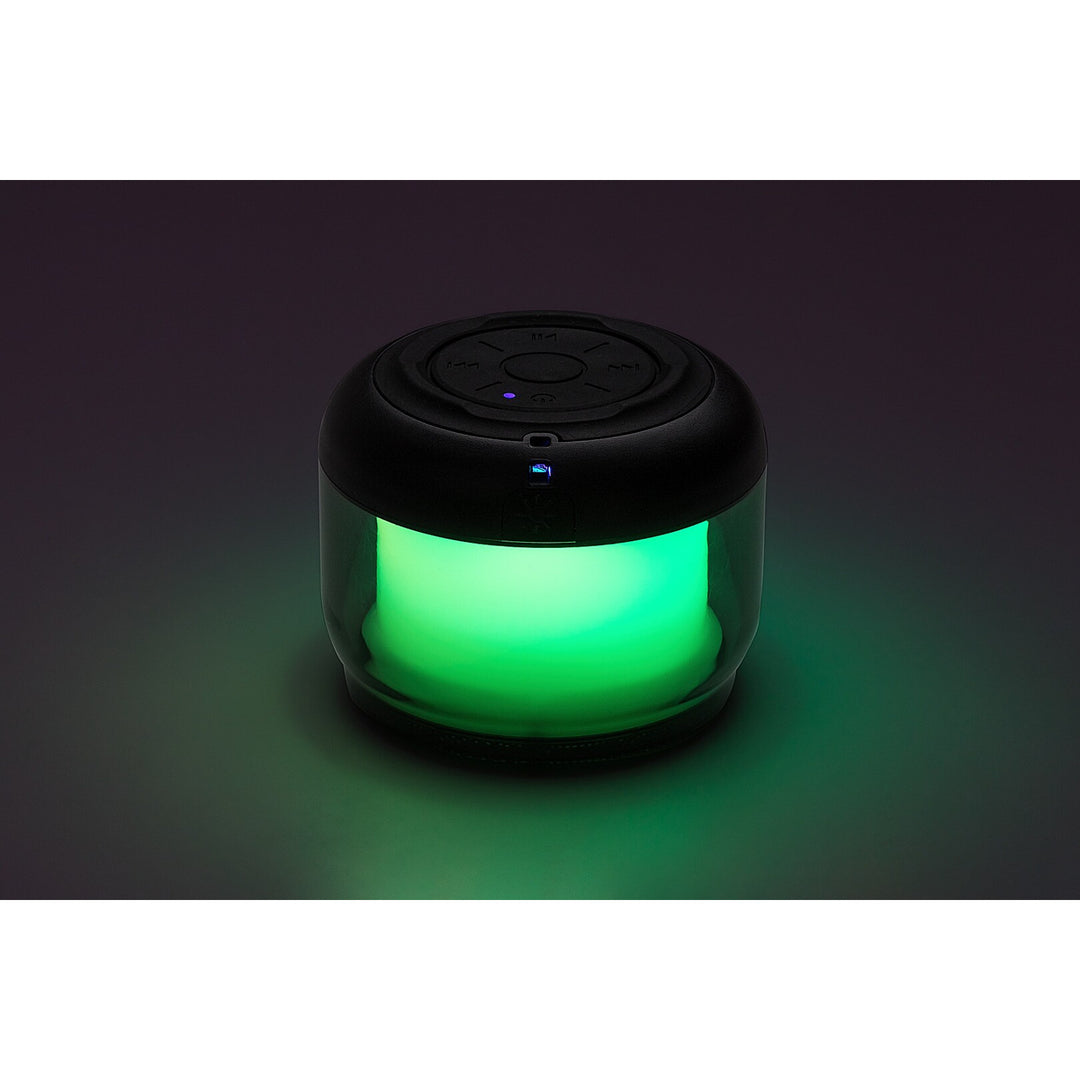 Stolná lampa Rabalux Radelia, Bluetooth reproduktor, RGB, čierna, IP20, akumulátor, 76110