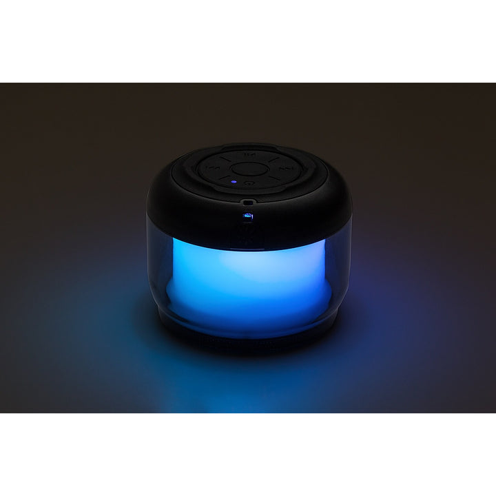 Stolná lampa Rabalux Radelia, Bluetooth reproduktor, RGB, čierna, IP20, akumulátor, 76110