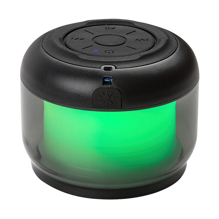 Stolná lampa Rabalux Radelia, Bluetooth reproduktor, RGB, čierna, IP20, akumulátor, 76110