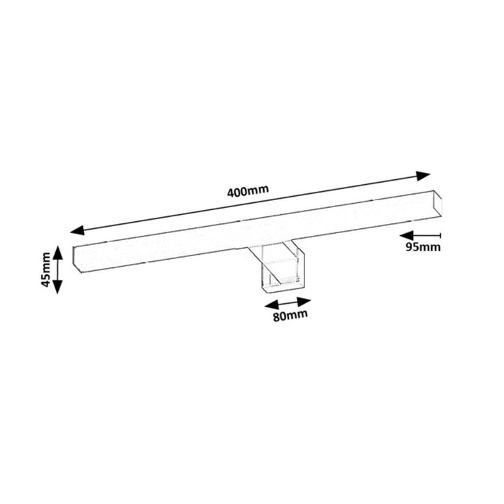 Kúpeľňová lampa Rabalux Oliro LED 6 W, čierna, IP44, 4000 K, 75051