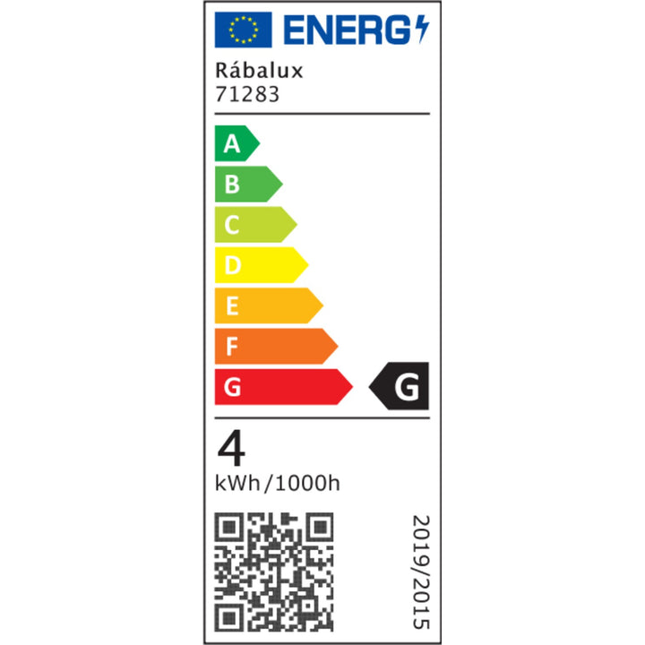 Nástenná lampa Rabalux Tivro, LED 4 W, čierna, IP20, 3 varianty teploty farby svetla: 3000, 4000, 6000, 71283