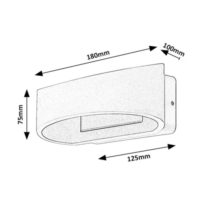 Vonkajšia nástenná lampa Rabalux Gerla, biela, LED 9 W, IP54, 3000 K, 77178