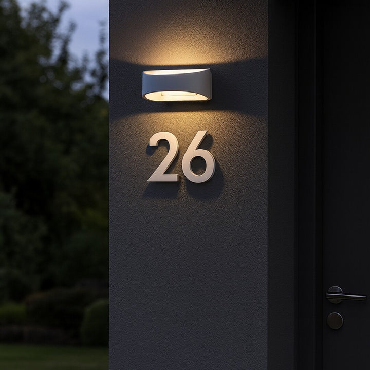 Vonkajšia nástenná lampa Rabalux Gerla, biela, LED 9 W, IP54, 3000 K, 77178