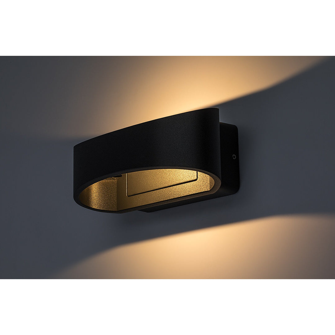 Vonkajšia nástenná lampa Rabalux Gerla, antracitová, LED 9 W, IP54, 3000 K, 77179