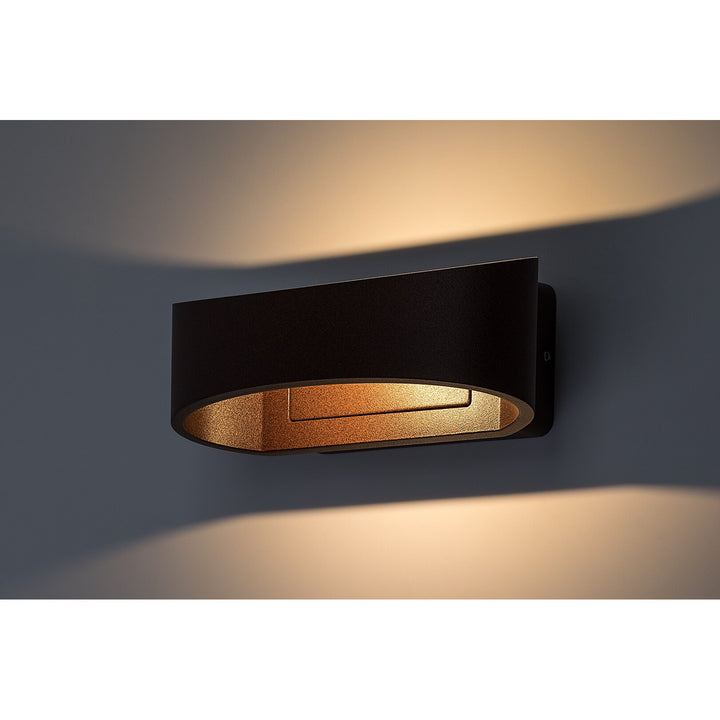 Vonkajšia nástenná lampa Rabalux Gerla, hnedá, LED 9 W, IP54, 3000 K, 77180