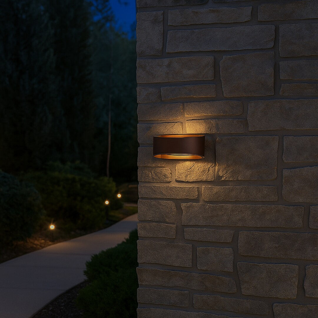 Vonkajšia nástenná lampa Rabalux Gerla, hnedá, LED 9 W, IP54, 3000 K, 77180