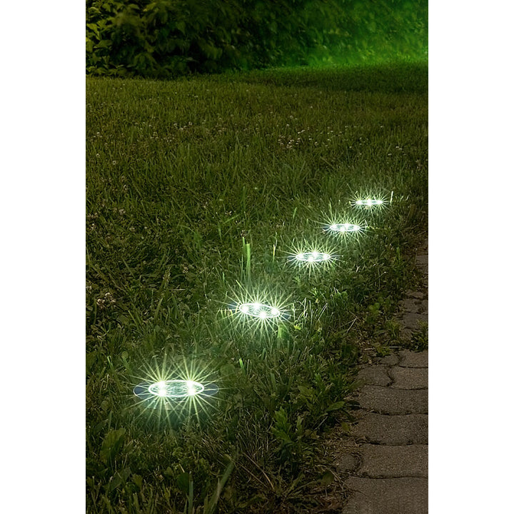 Solárna záhradná lampa Rabalux Dannet, IP44, farba saténový chróm, 7975