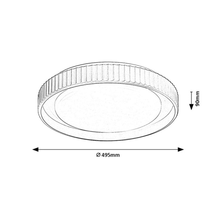 Lampa Pastello LED 48 W IP20 šedo-béžová 3000–6500 K, funkcia pamäte s diaľkovým ovládačom, funkcia časovača, efekt nočnej lampy, 71345