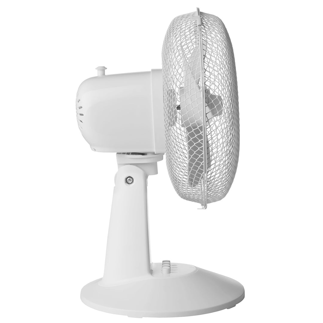 Stolný ventilátor Concept, biela farba, 3 rýchlostné stupne, oscilácia, tichá prevádzka, nastaviteľný sklon, VS5040