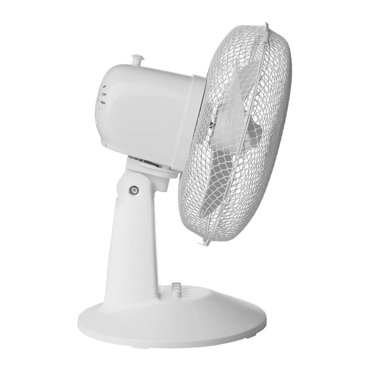 Stolný ventilátor Concept, biela farba, 3 rýchlostné stupne, oscilácia, tichá prevádzka, nastaviteľný sklon, VS5040