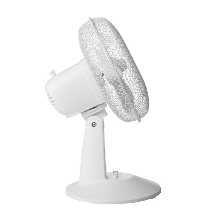 Stolný ventilátor Concept, biela farba, 3 rýchlostné stupne, oscilácia, tichá prevádzka, nastaviteľný sklon, VS5040