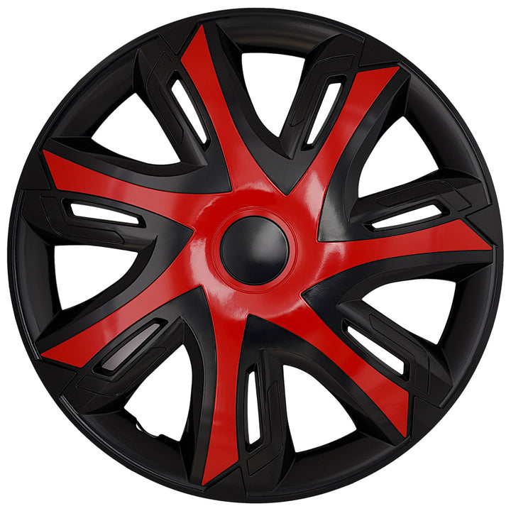 Univerzálne kryty kolies 14'' NRM N-Power červené/čierne, 4 ks