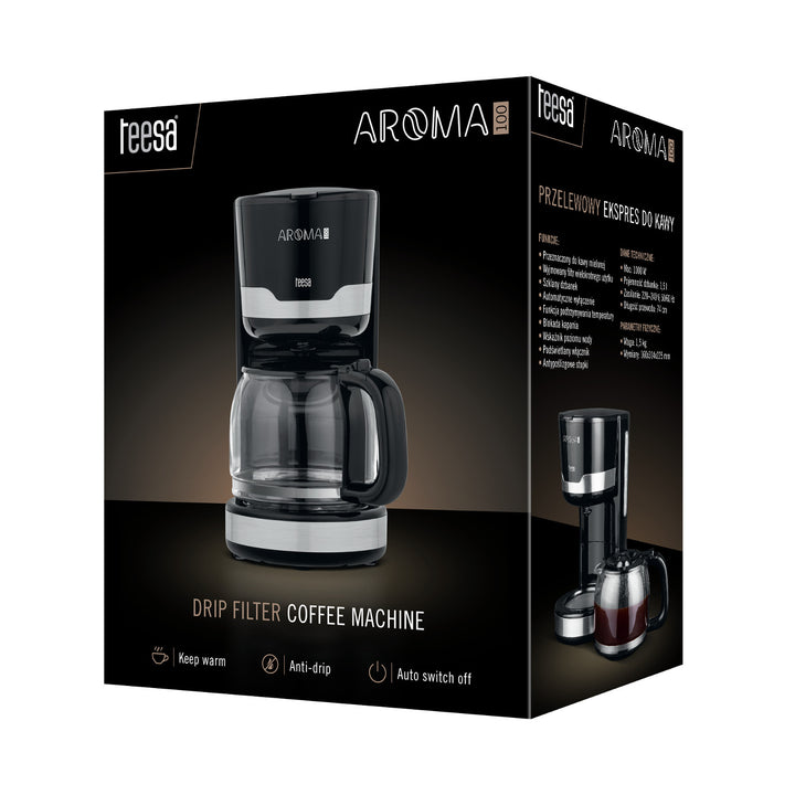 Pretekajúci kávovar Teesa AROMA 100 1,5 l, výkon 1000 W