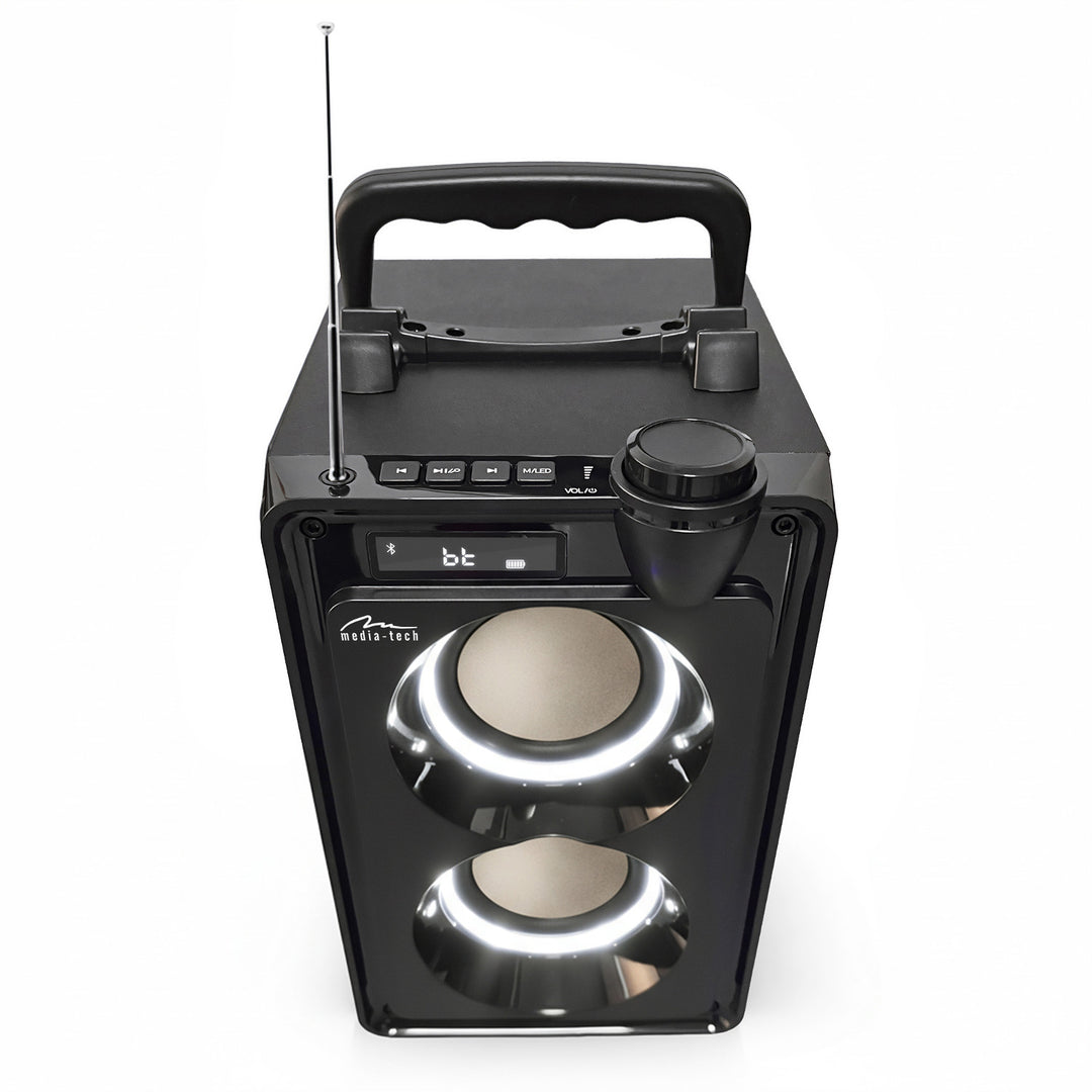 Prenosný Bluetooth reproduktor OVERBOX MT3186, FM rádio, podpora SD kariet, USB, RMS výkon 30 W, Mediatech
