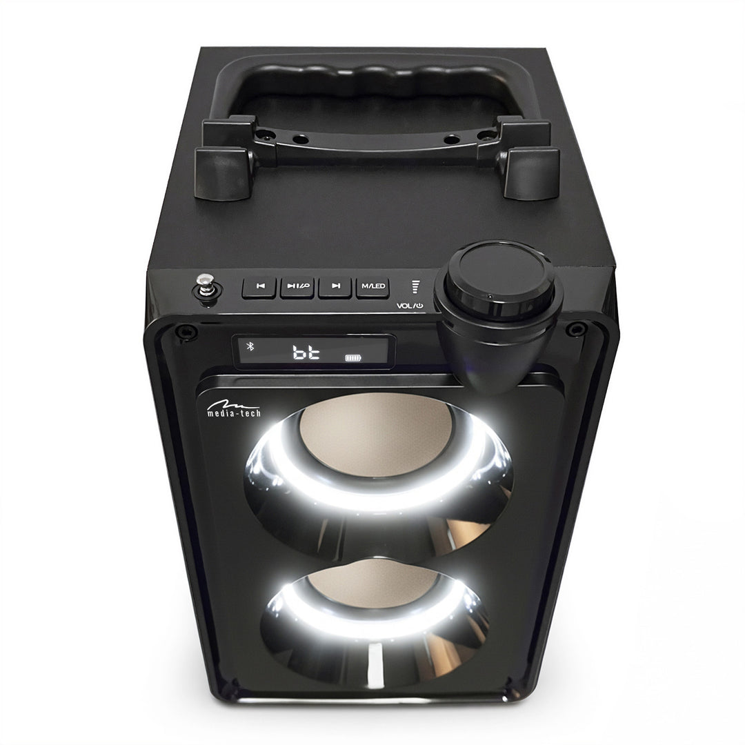 Prenosný Bluetooth reproduktor OVERBOX MT3186, FM rádio, podpora SD kariet, USB, RMS výkon 30 W, Mediatech