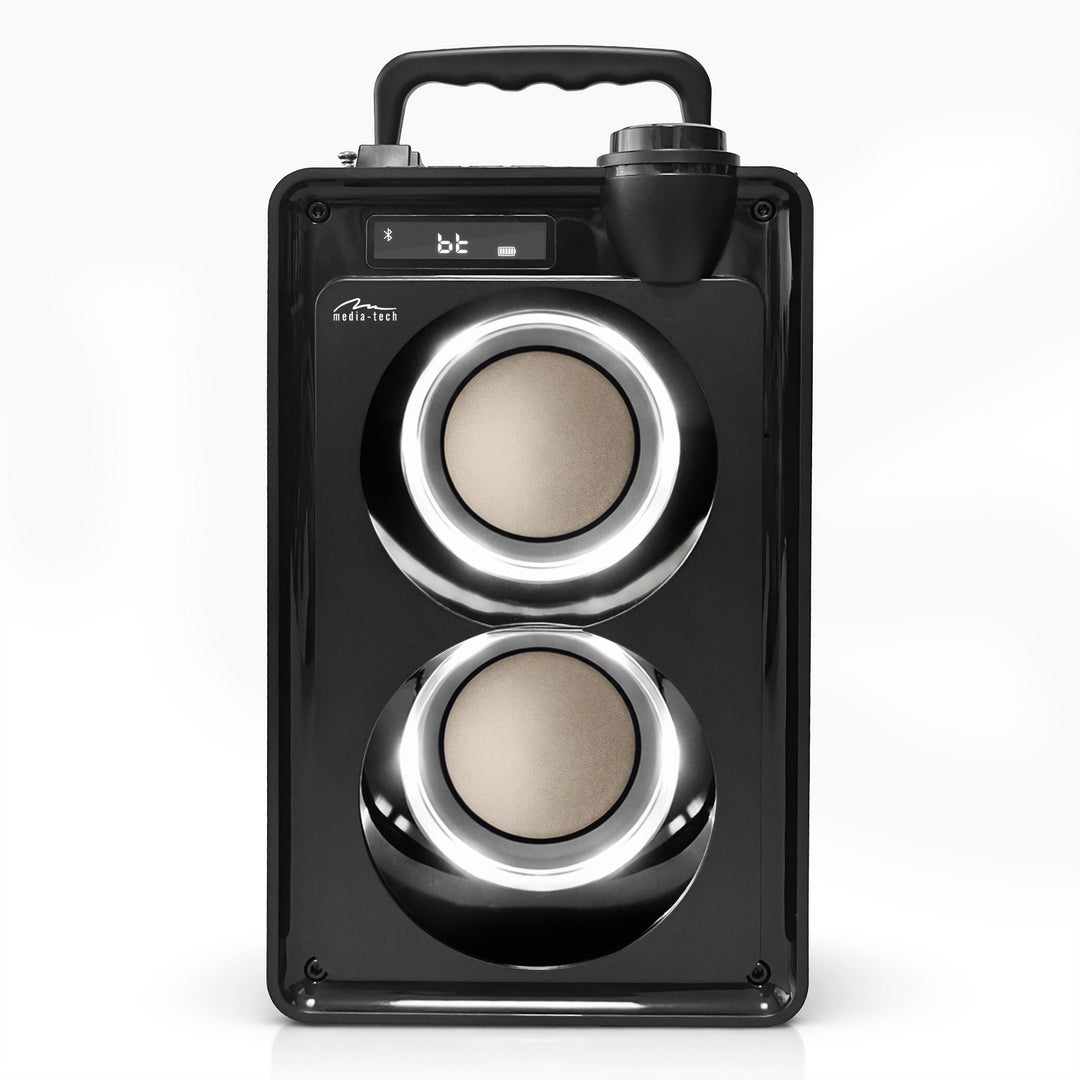 Prenosný Bluetooth reproduktor OVERBOX MT3186, FM rádio, podpora SD kariet, USB, RMS výkon 30 W, Mediatech