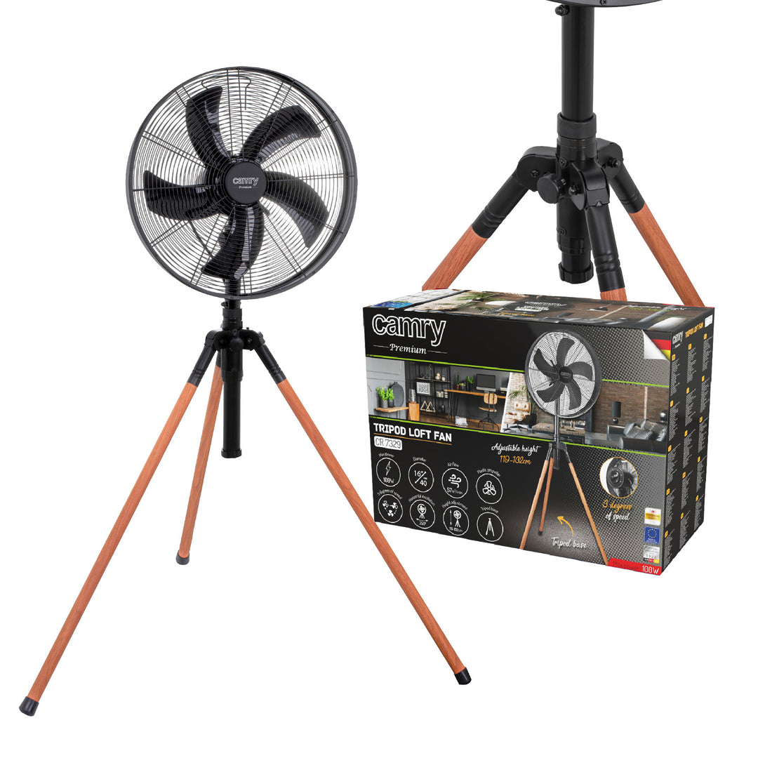 Ventilátor na stojane Loft 40 cm / 16”, výška 119–132 cm, CR 7329, Camry