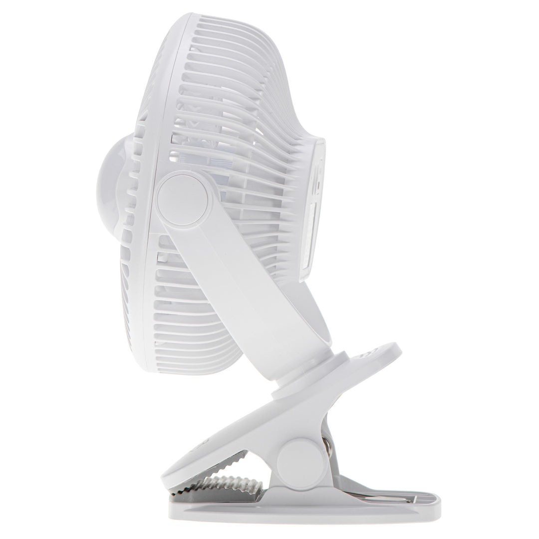 Akumulátorový ventilátor 5"/12,7 cm s klipom – USB / LED, AD 7335, Adler