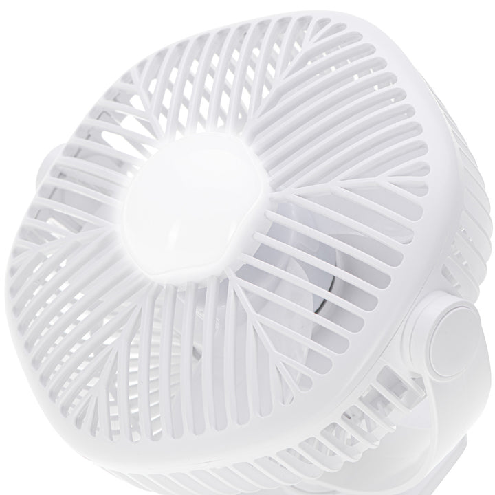 Akumulátorový ventilátor 5"/12,7 cm s klipom – USB / LED, AD 7335, Adler