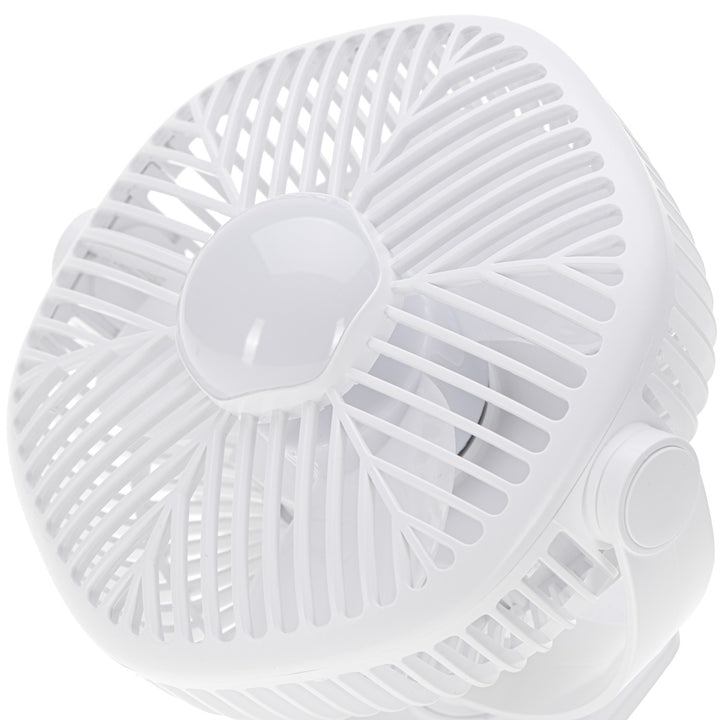 Akumulátorový ventilátor 5"/12,7 cm s klipom – USB / LED, AD 7335, Adler