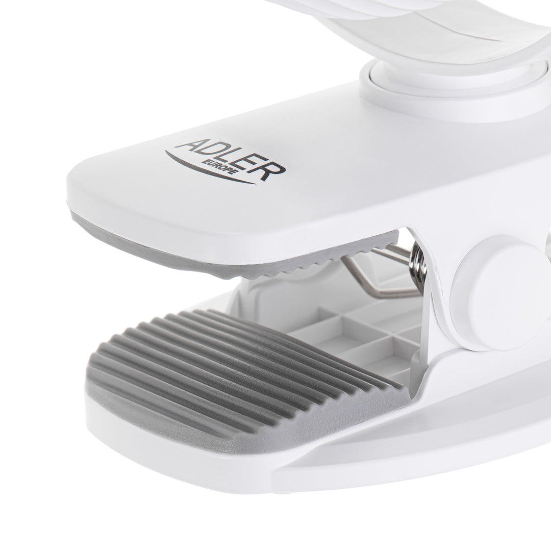 Akumulátorový ventilátor 5"/12,7 cm s klipom – USB / LED, AD 7335, Adler