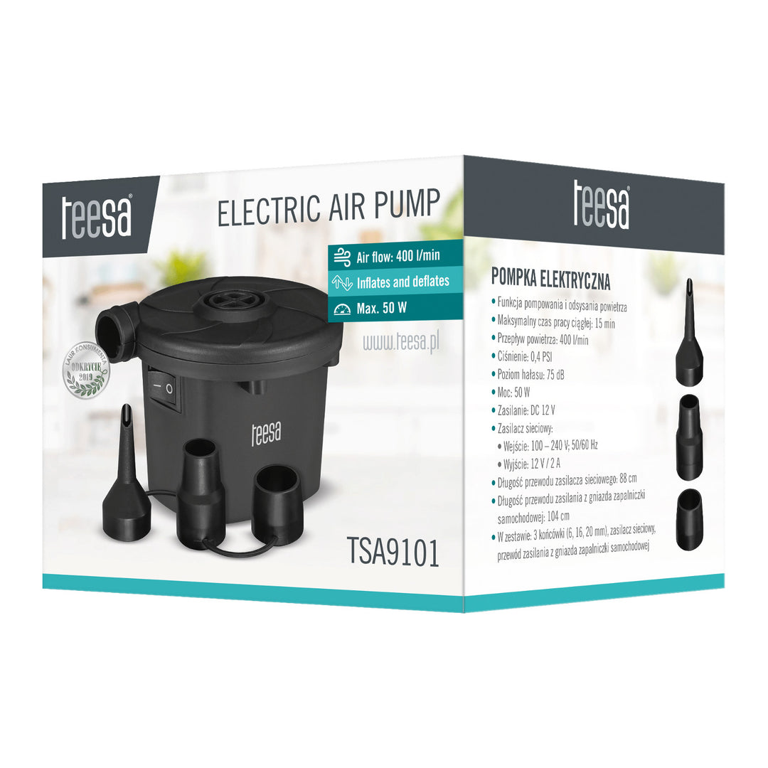 Elektrická pumpa na matrac a bazén, 12 V, 230 V, Teesa