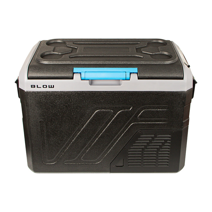 Kompresorová cestovná chladnička do auta Blow, objem 35 l, dotykový ovládací panel, 12 V, 24 V a 230 V, USB-C zásuvka, 44-208#