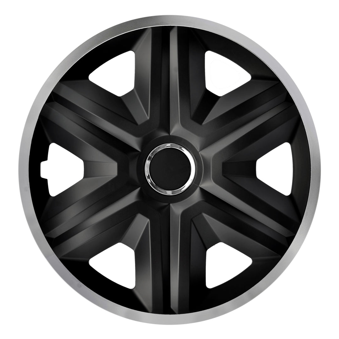 Univerzálny kryt kolesa 14'' NRM Fast Lux strieborný/čierny, 1 ks