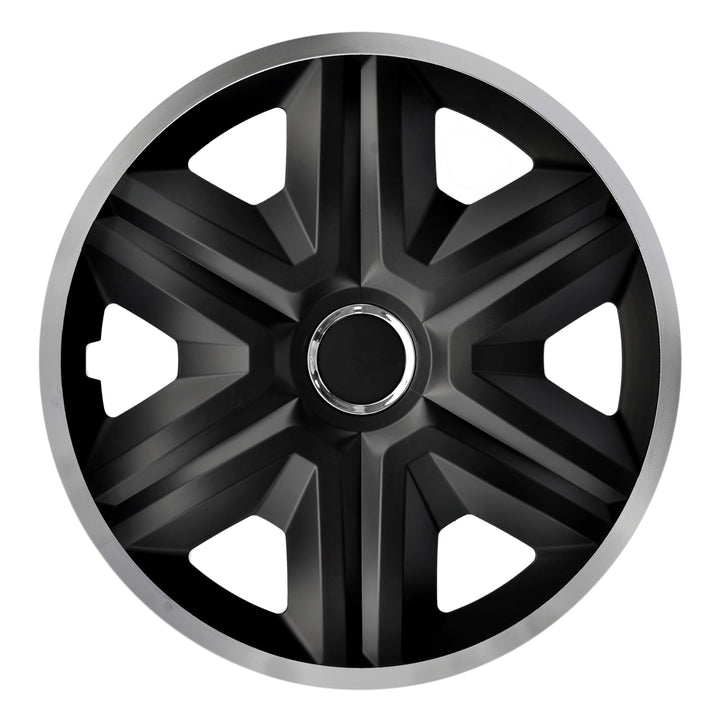 Univerzálny kryt kolesa 14'' NRM Fast Lux strieborný/čierny, 1 ks