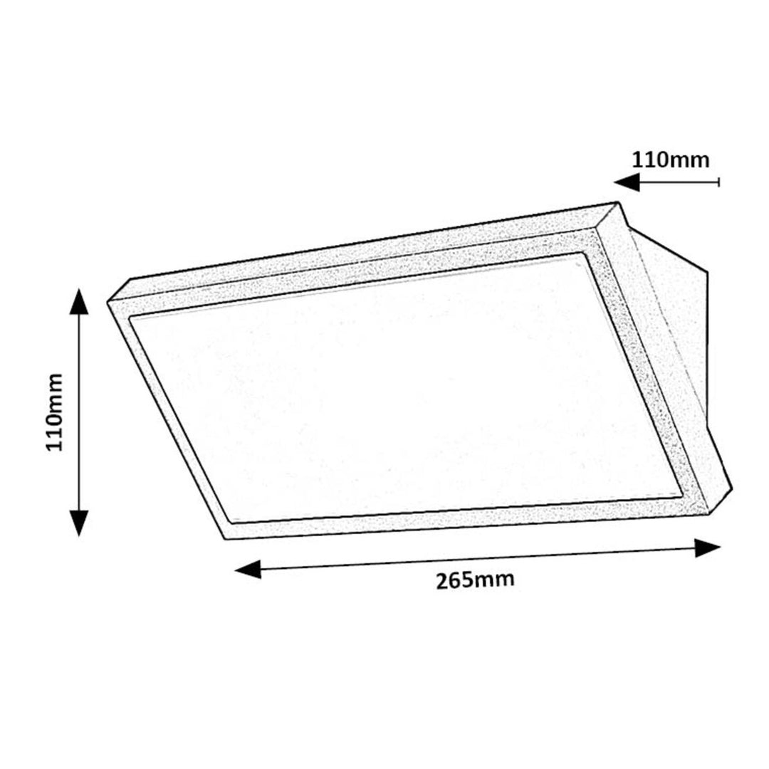 Svietidlo Rabalux Rapla2 LED 18 W, čierne, IP65, energetická trieda F, nastavenie farby svetla 2700, 4000, 6500 K, 77150, 2 kusy